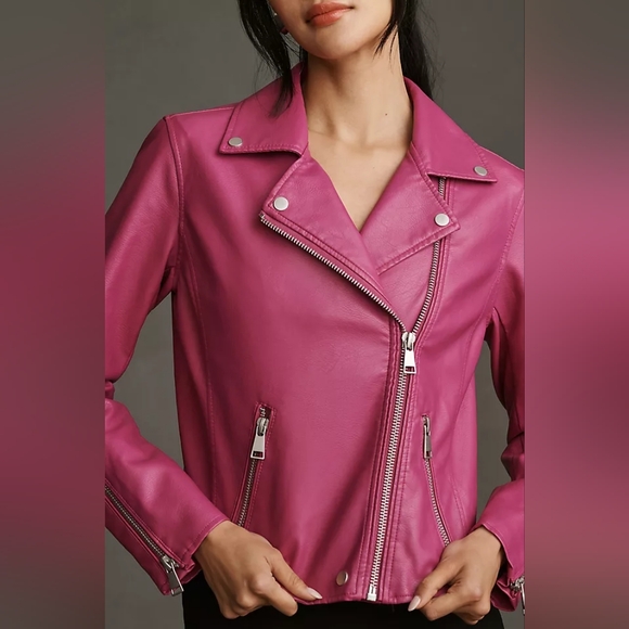 *SOLD* Faux leather jacket from anthropologie - Picture 1 of 4